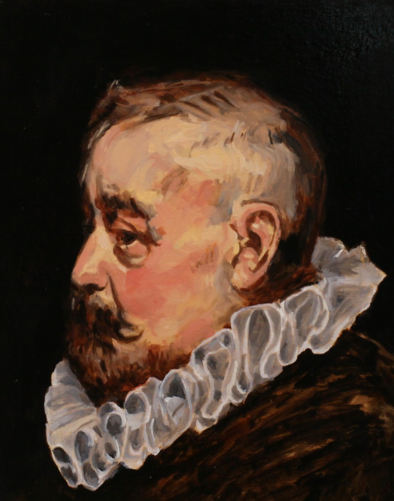 Portrait copie Rubens oilpainting pbenet